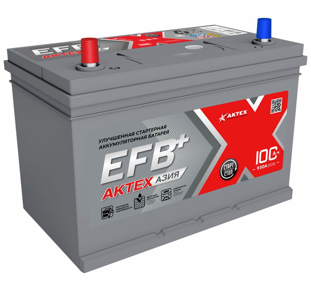 Аккумуляторная батарея AKTEX АЗИЯ EFB
